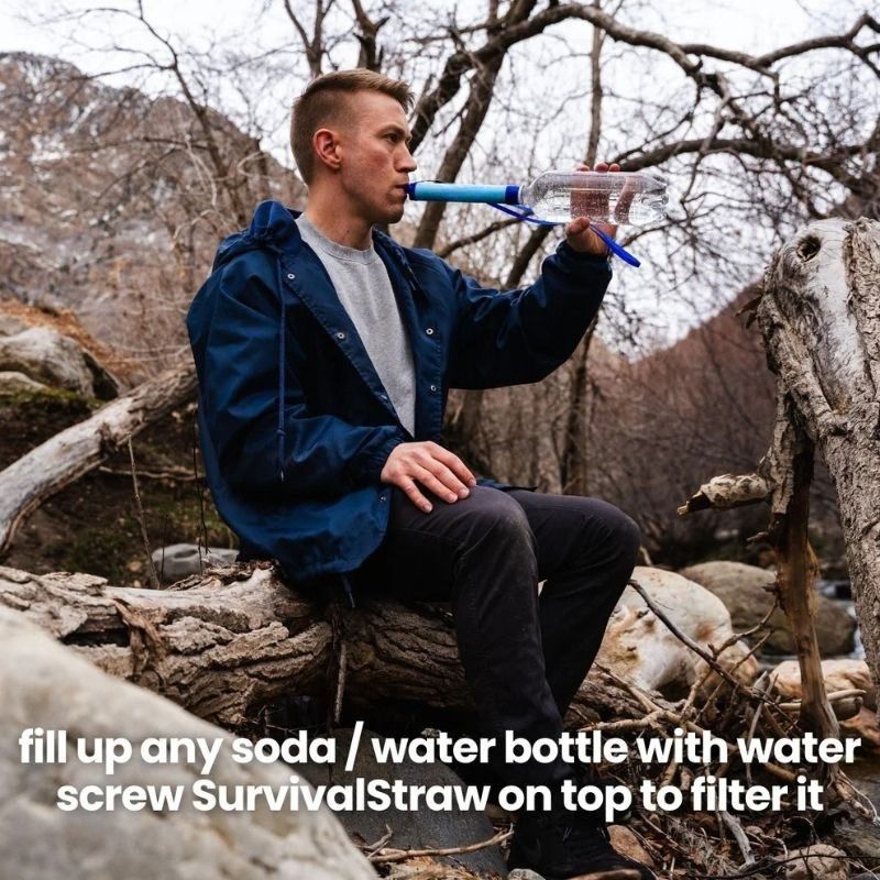 TG Stillwater Personal Water Filter Straw, 0.2 Micron Hollow Fiber