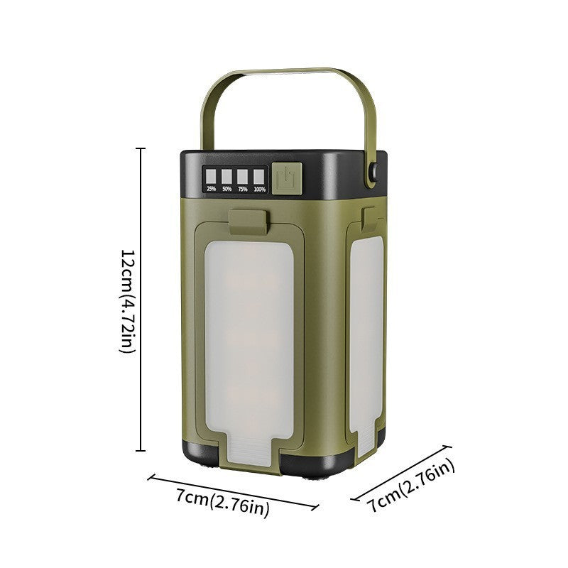 TG Four-Leaf Folding Solar Camping Light with 2000mAh 18650 Battery