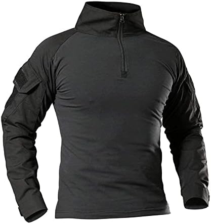TG Shield black men's tactical shirt with reinforced shoulders