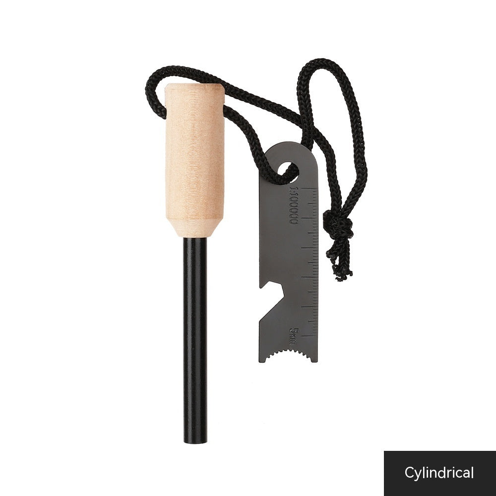TG flint fire starter sparkstone, cylindrical survival tool for camping