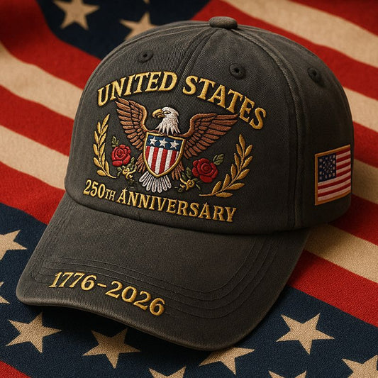 TG black anniversary commemorative snapback hat with embroidered lettering
