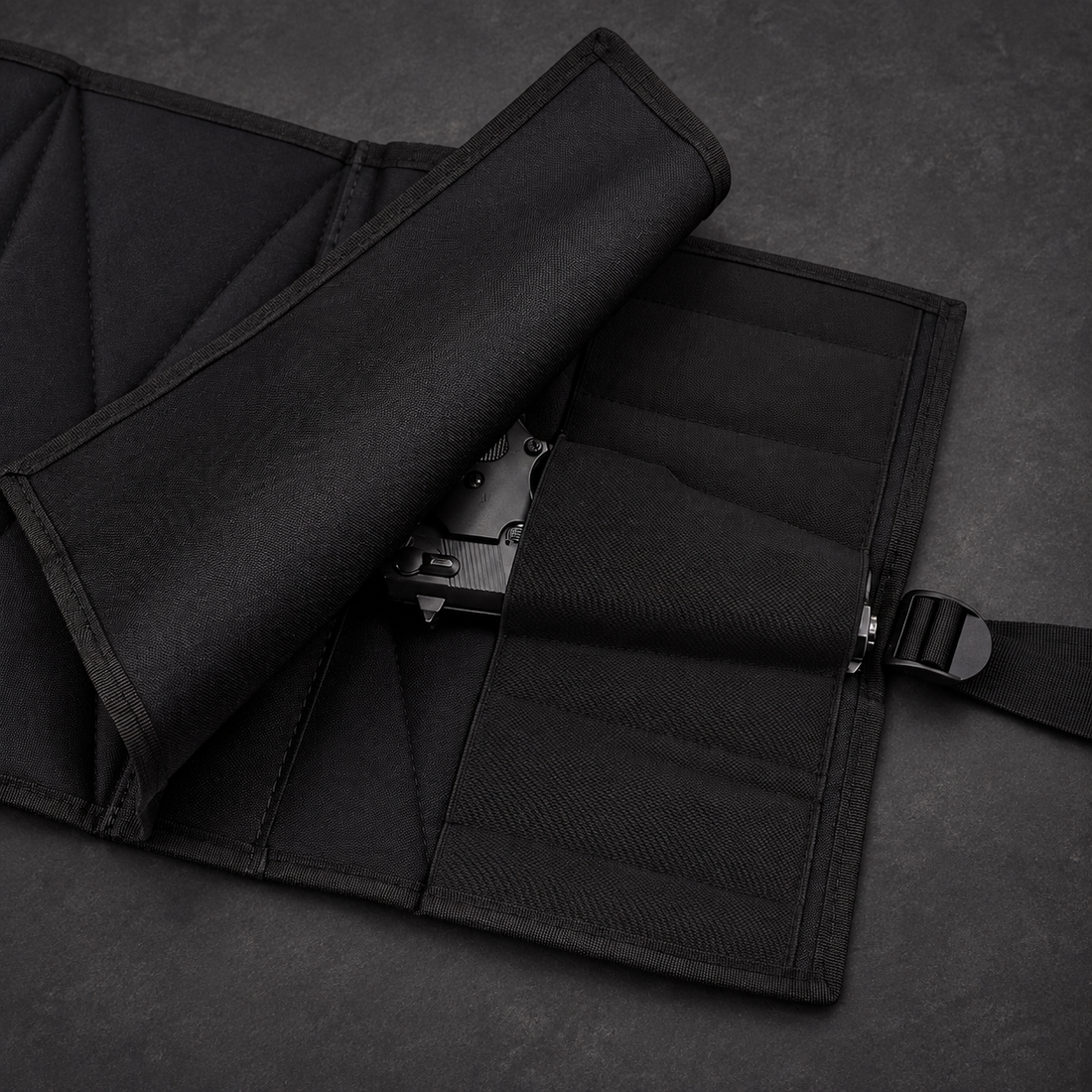 TG Tactical Car Seat Gun Bag & Organizer, Black Nylon Vehicle Storage