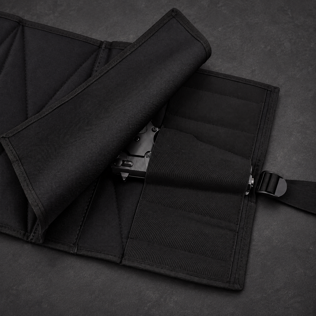 TG Tactical Car Seat Gun Bag & Organizer, Black Nylon Vehicle Storage