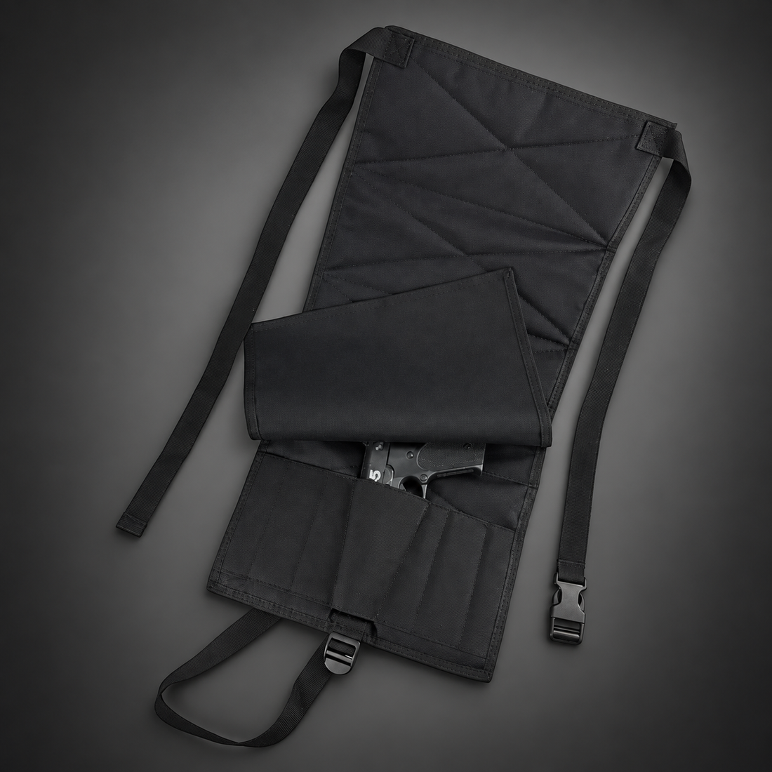 TG Tactical Car Seat Gun Bag & Organizer, Black Nylon Vehicle Storage
