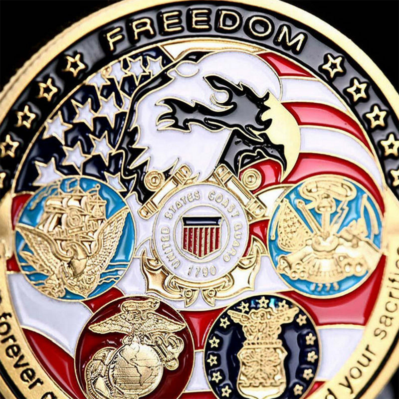 TG Liberty commemorative coin shown at 40mm size