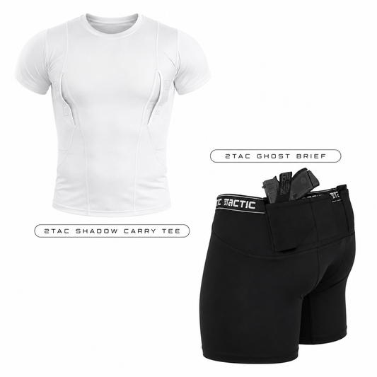 TG Full Ghost concealed carry kit with holster tee and boxer brief in black