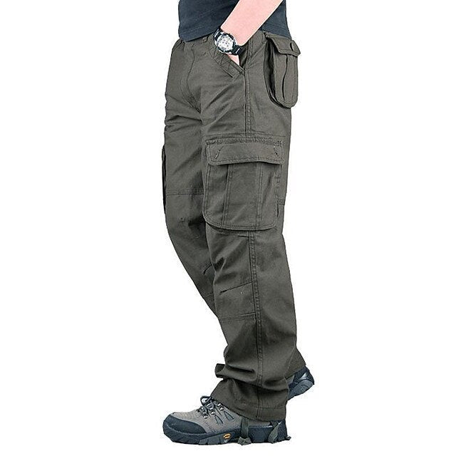 TG men's outdoor work pants in army green polyester