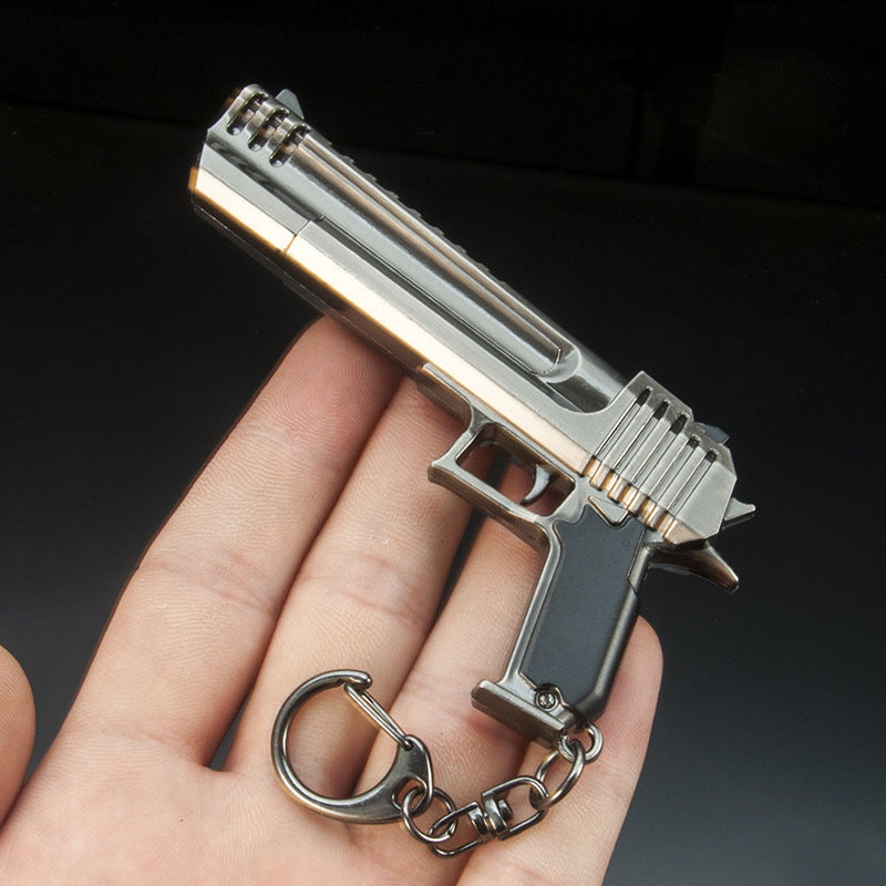 TG zinc alloy cannon pistol keychain pendant
