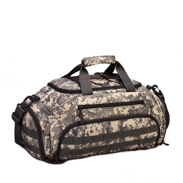 TG convertible travel bag in ACU camo