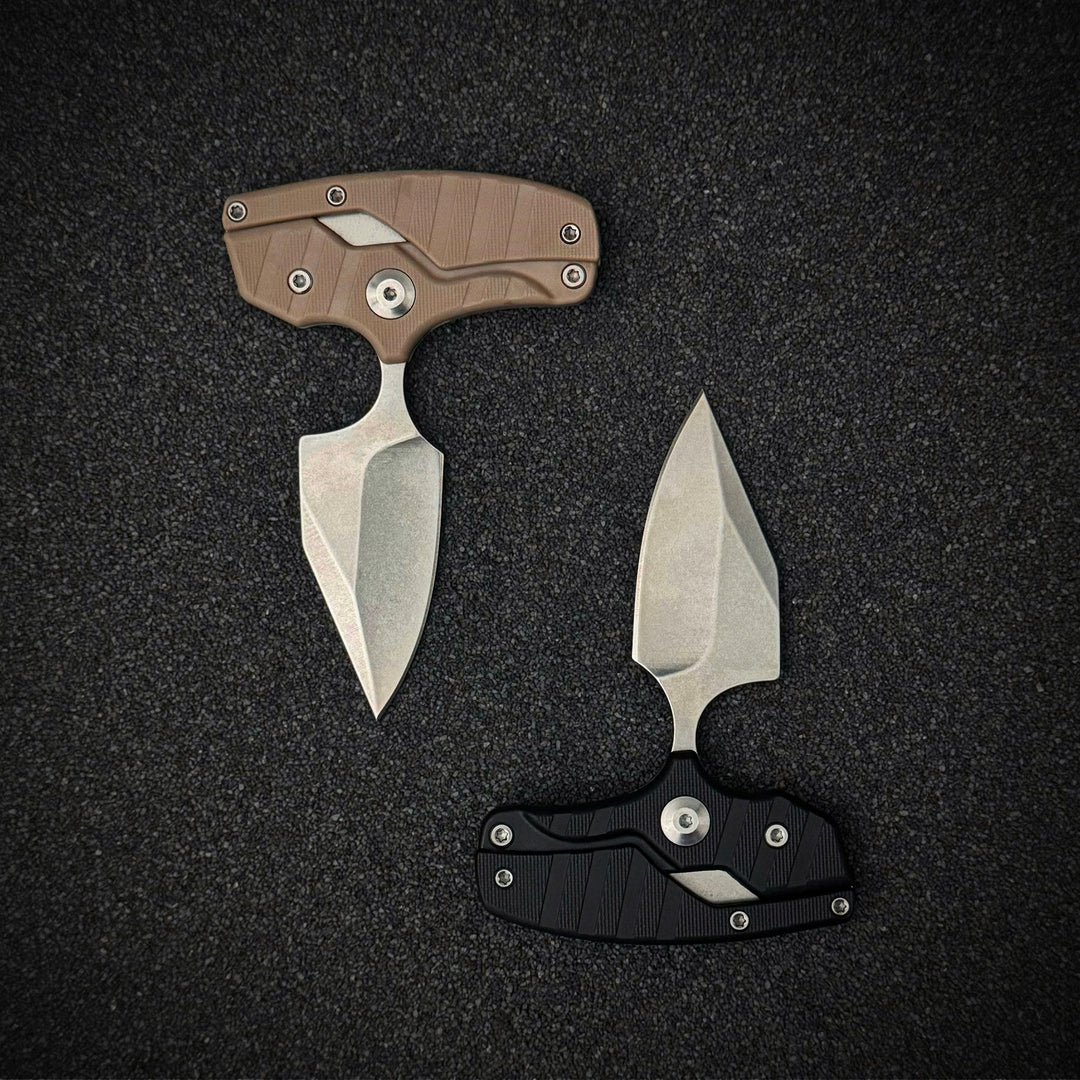 TG Obsidian Fang compact push knives with T-handle grips