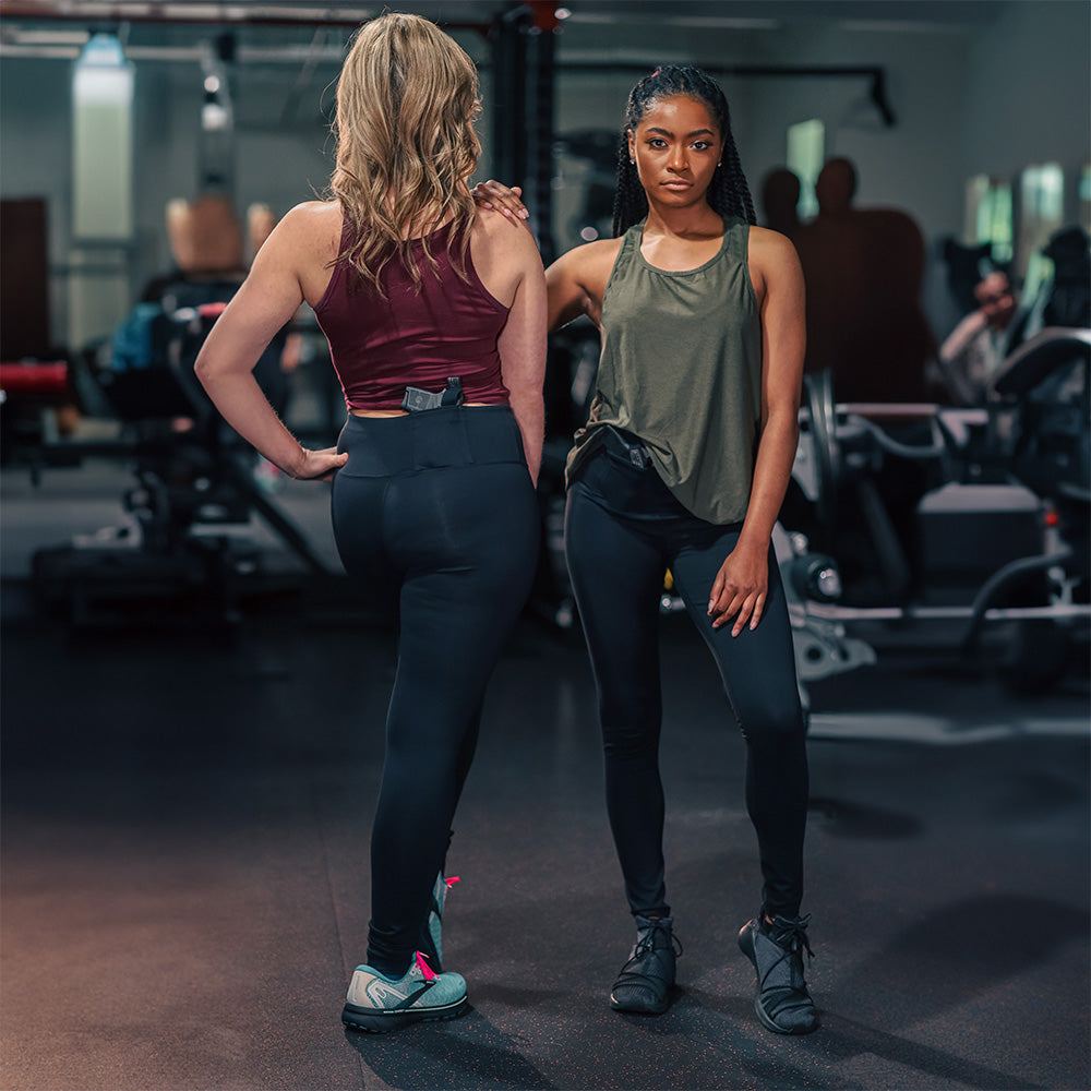TG Rise women's concealed carry leggings with dual built-in holsters