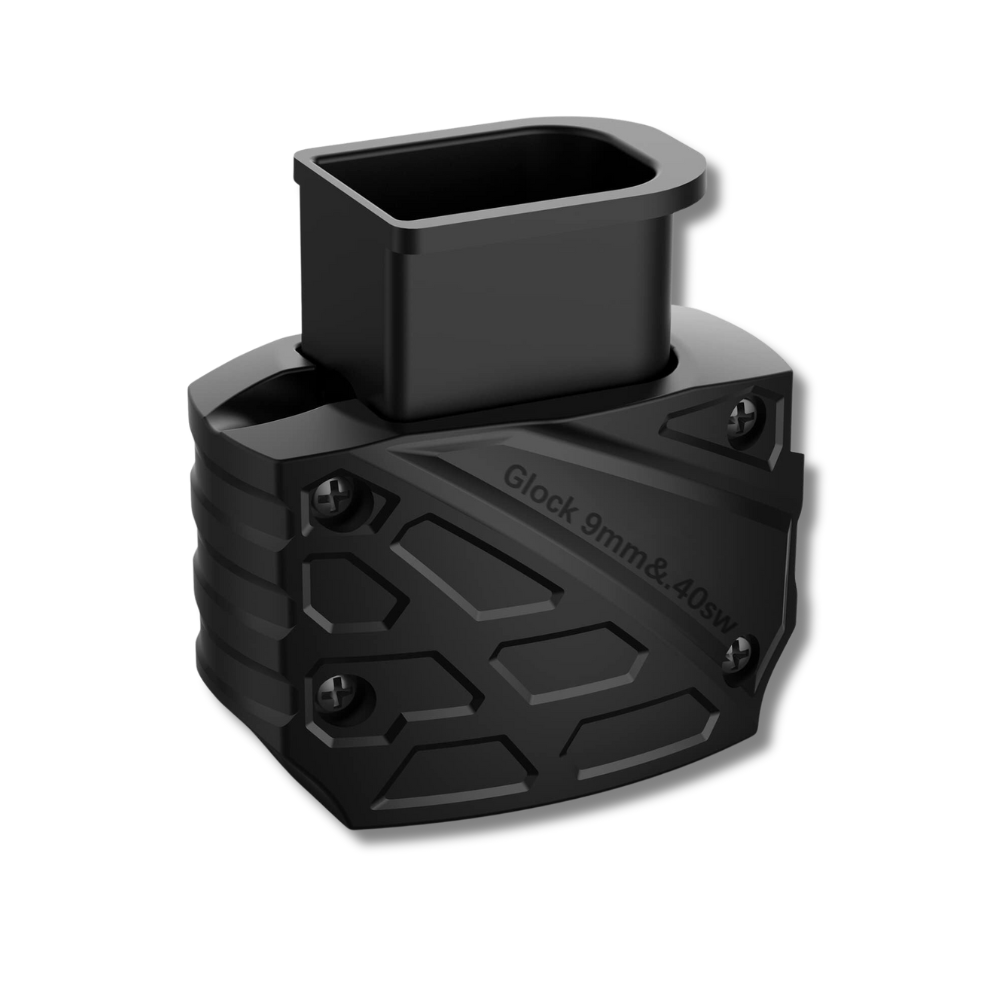 TG pistol magazine speed loader for double-stack 9mm and .40 magazines