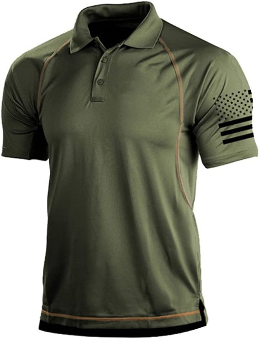 TG men's short-sleeve tactical polo shirt in army green