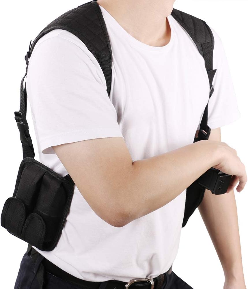 TG Tactical Shoulder Holster with Double Mag Pouch, Ambidextrous Carry