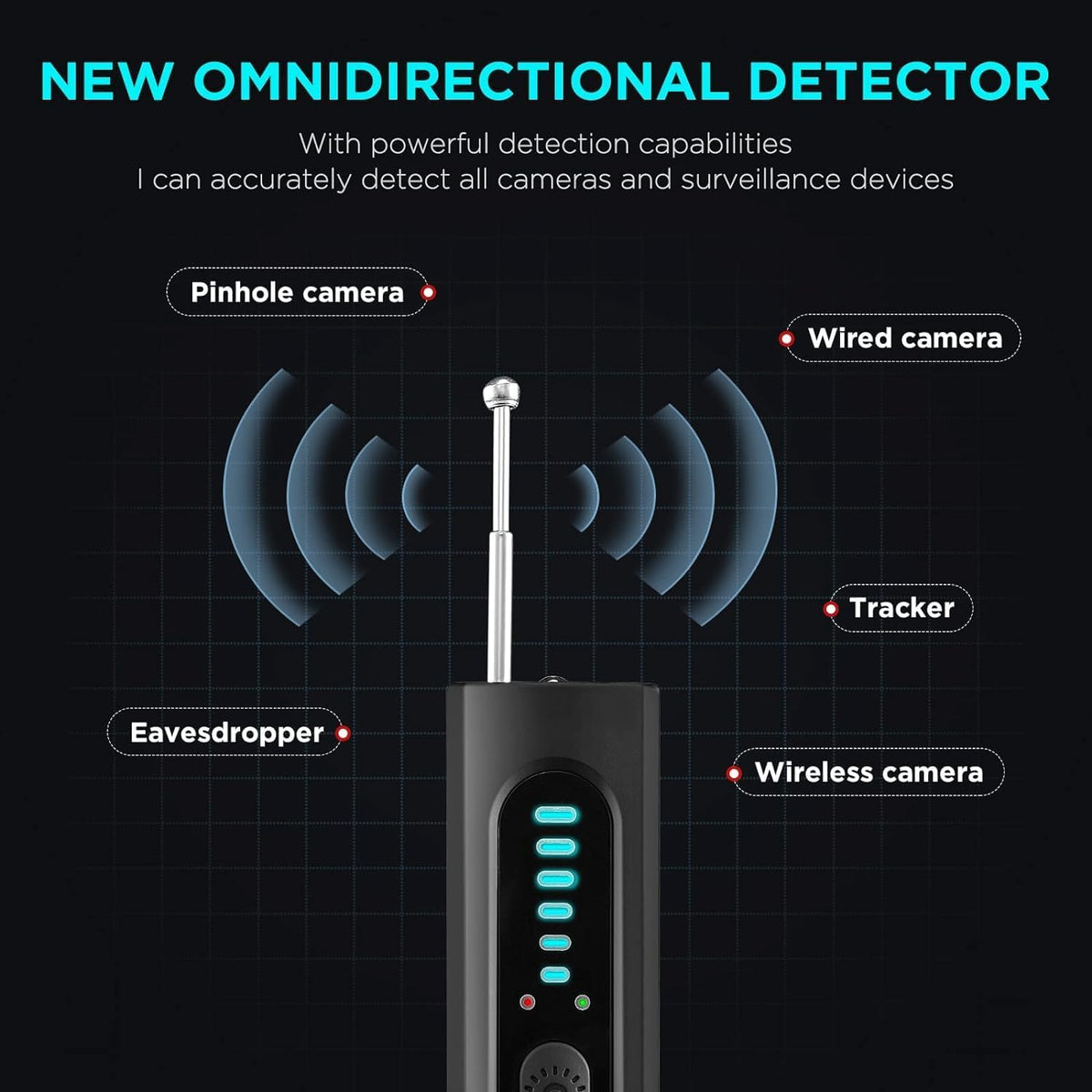 TG ShadowGuard hidden camera and GPS detector, product view 2