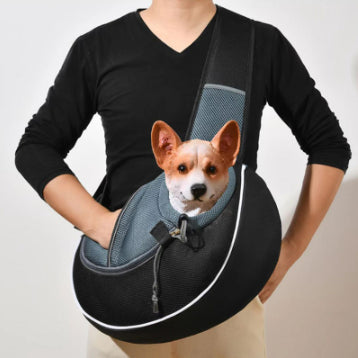 TG black breathable Oxford pet carrier bag for small dogs and cats