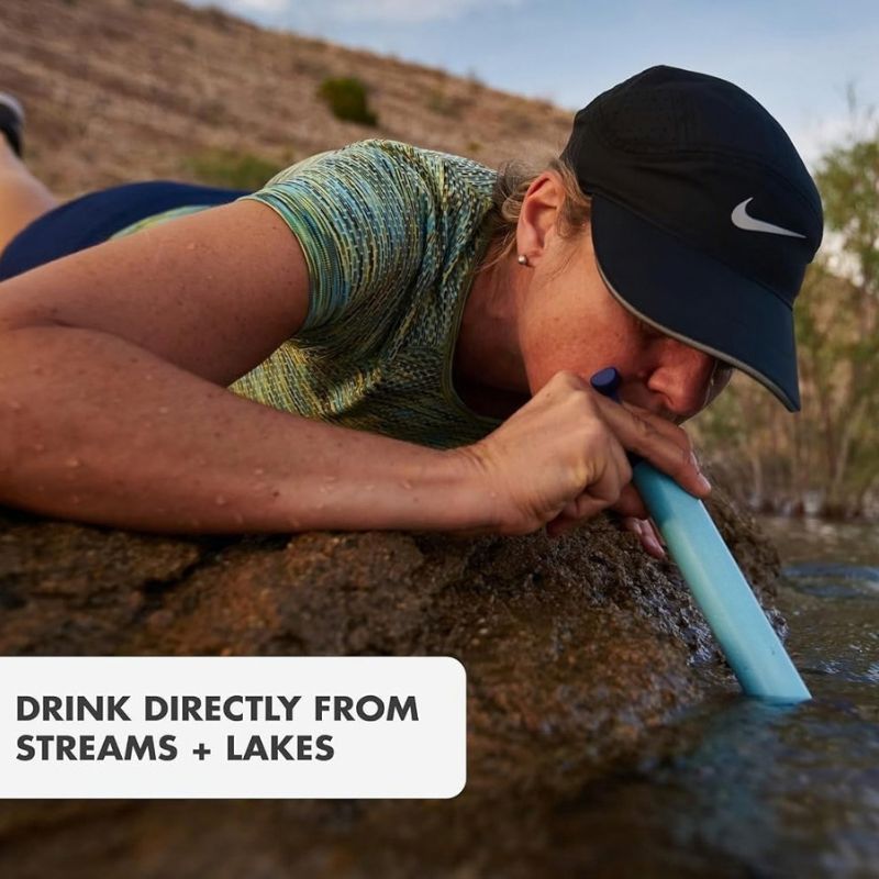 TG Stillwater Personal Water Filter Straw, 0.2 Micron Hollow Fiber