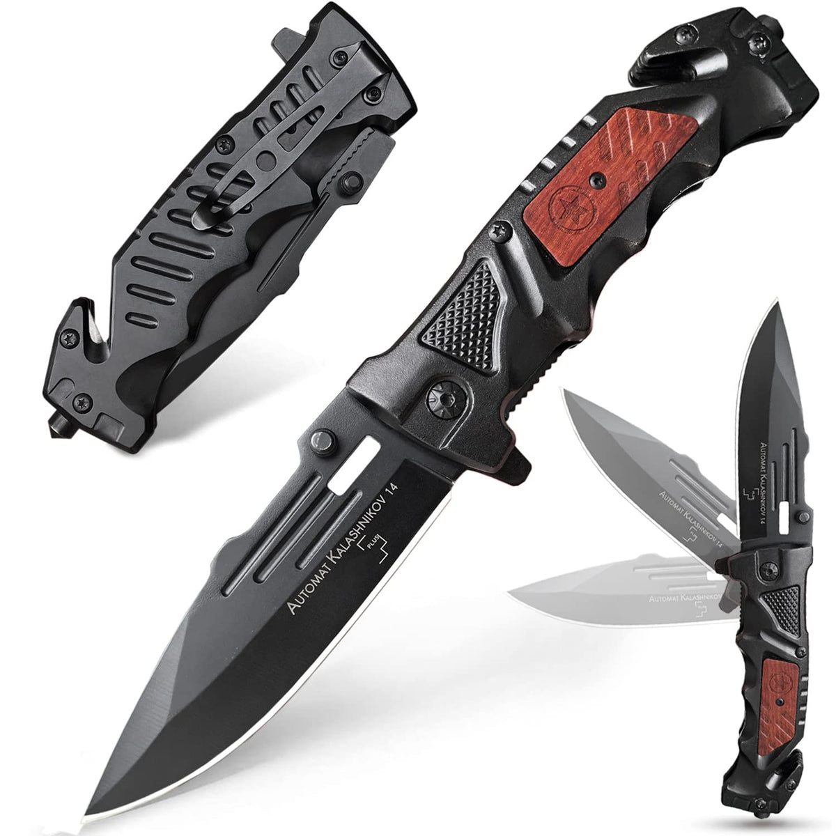 TG Blackreign folding knife, alternate view