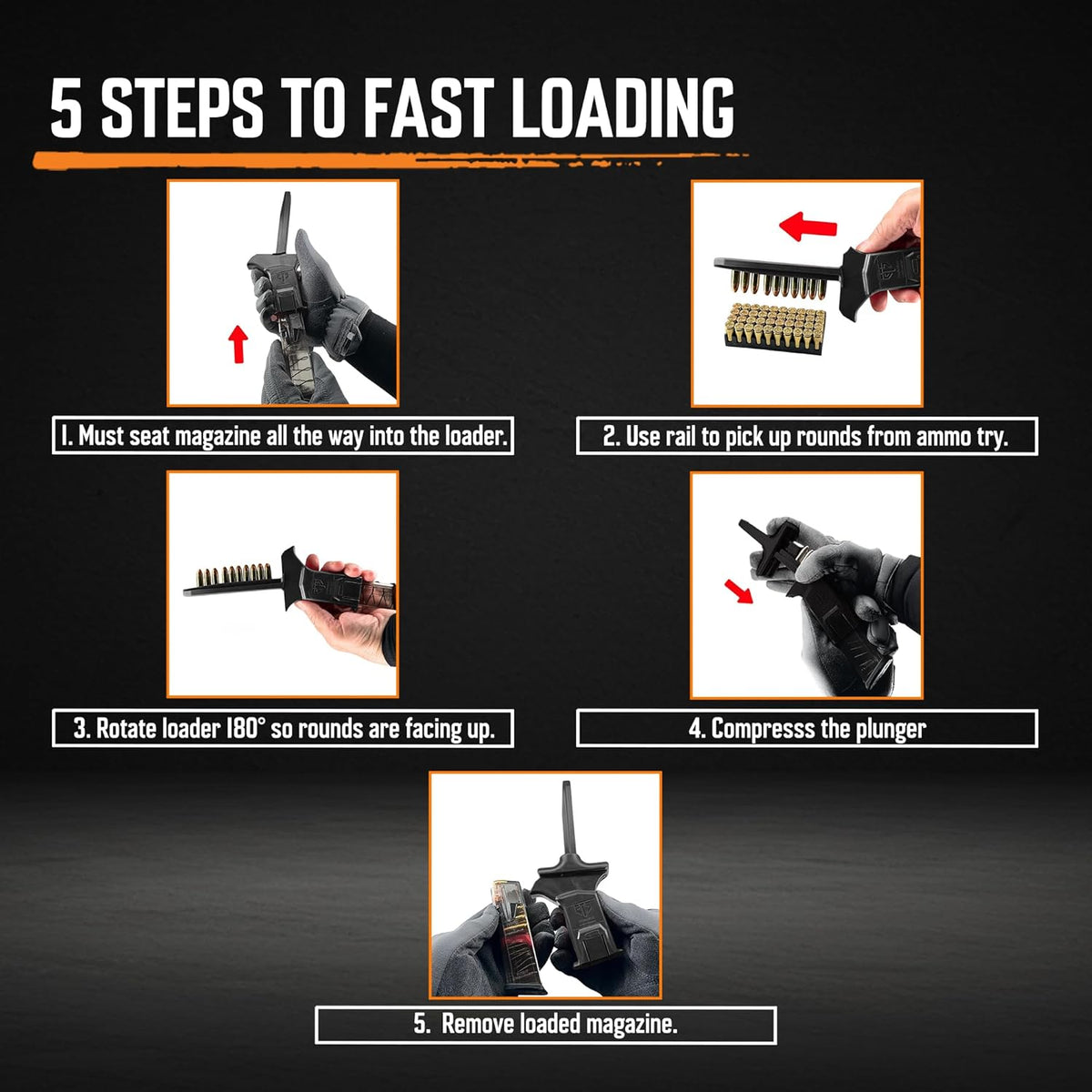 TG QuickLoad speed loader loading a pistol magazine