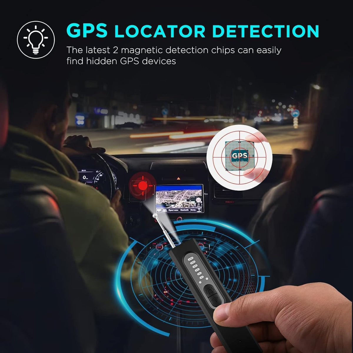 TG ShadowGuard Hidden Camera and GPS Detector, Portable, Rechargeable