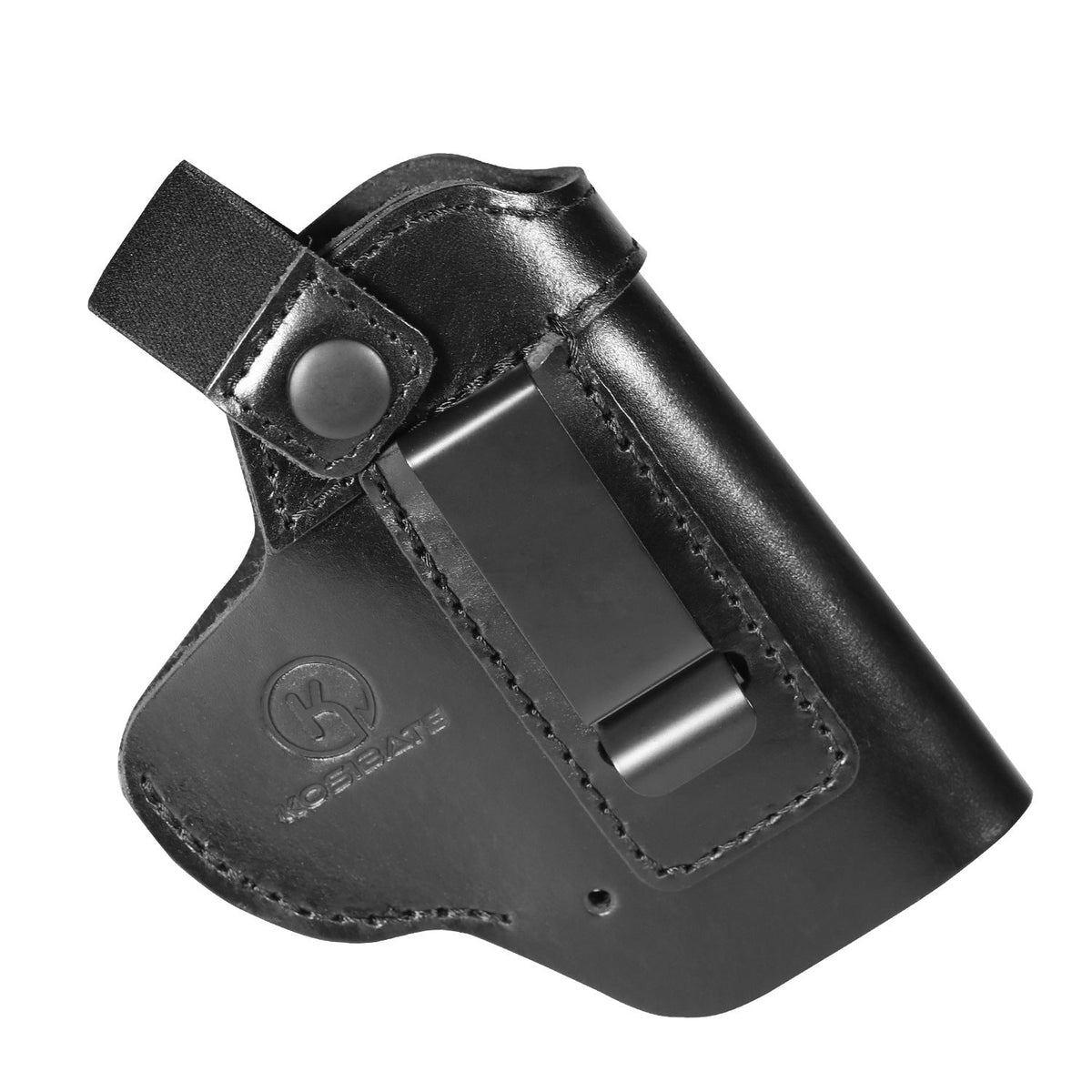 TG black full-grain cowhide leather concealed carry waist holster