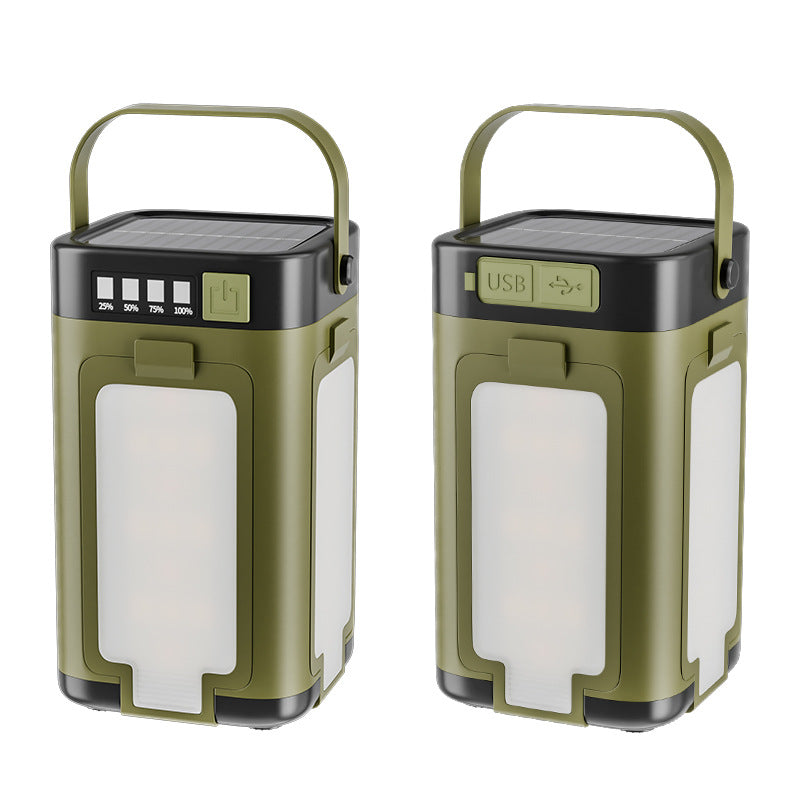 TG four-leaf solar camping light size and folded view