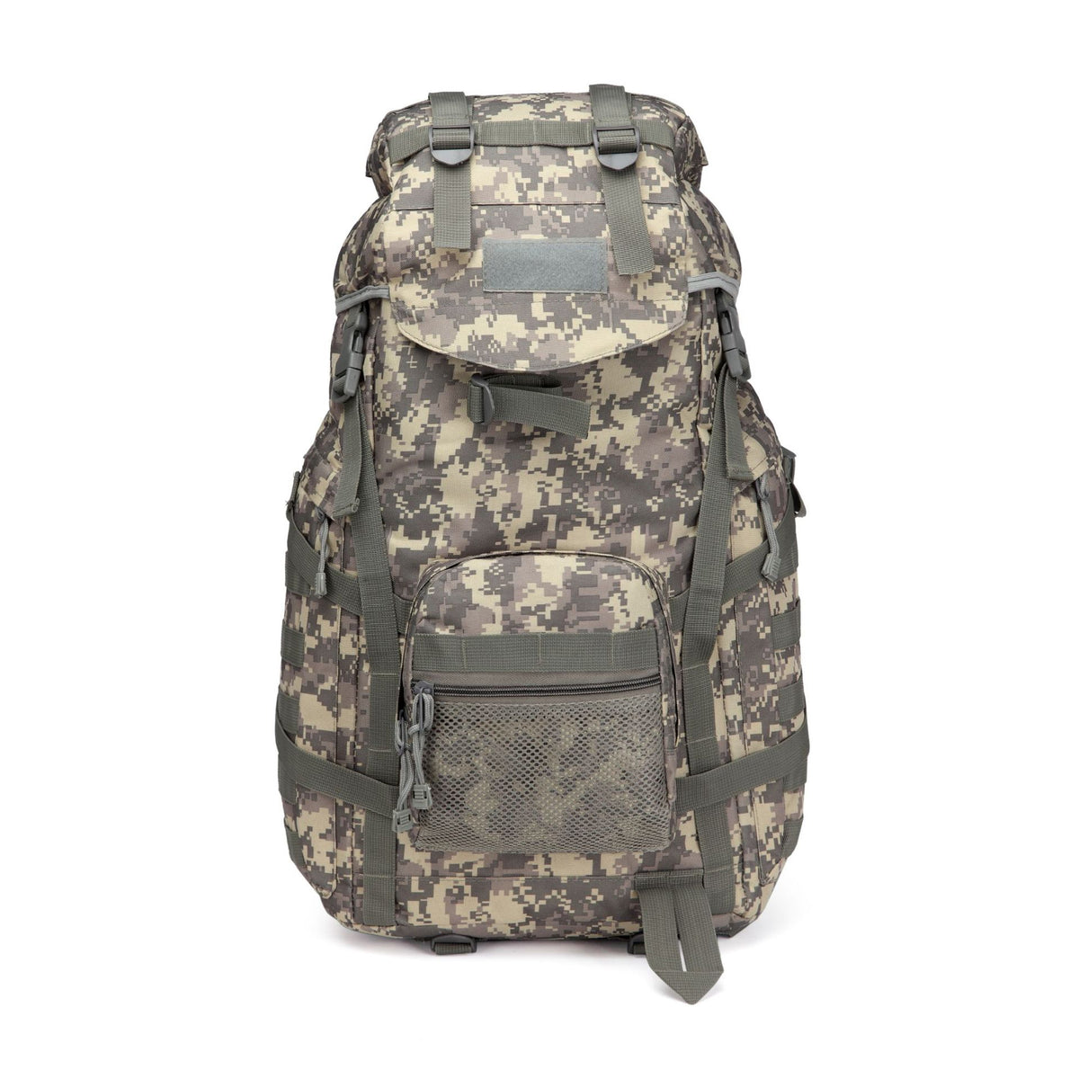 TG 60L camouflage hiking backpack in ACU camo, 600D Oxford fabric