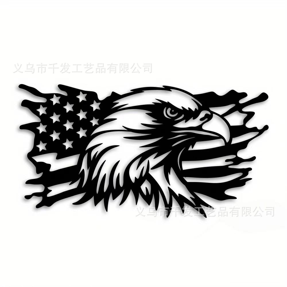 TG black metal American eagle wall decor, patriotic eagle art