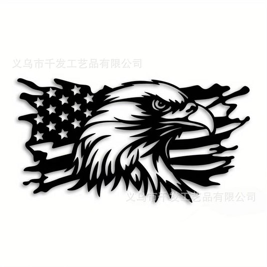 TG black metal American eagle wall decor, patriotic eagle art