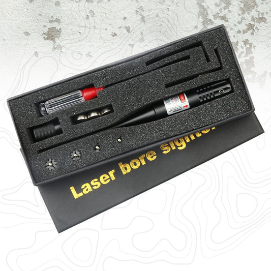 TG BullseyePro laser bore sight kit with 16 caliber adapters