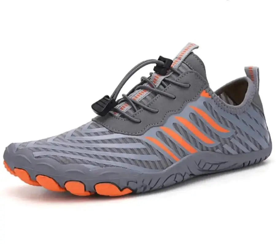 TG Mountain Step grey unisex barefoot shoes with wide toe area