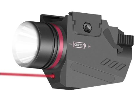TG tactical flashlight and laser combo, black, rail mount