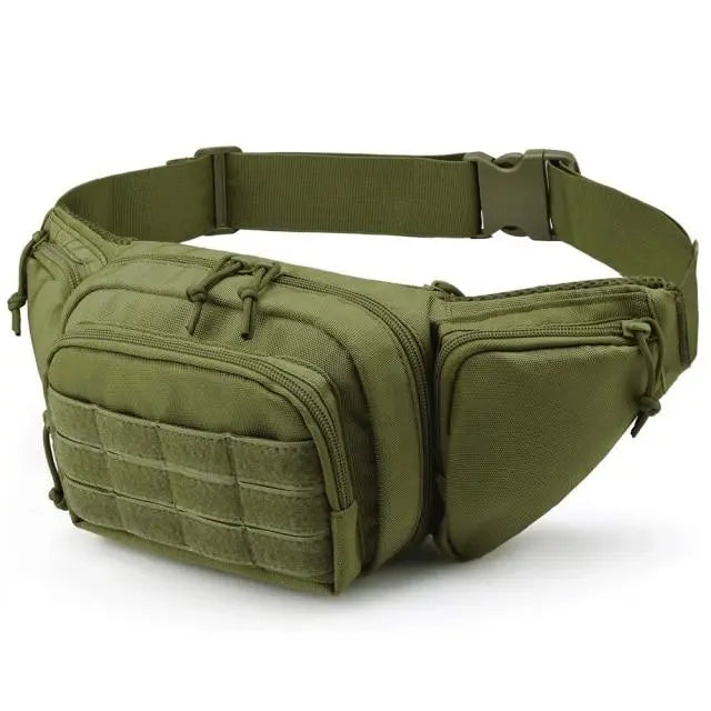 TG army green concealed carry waist pack holster with MOLLE webbing
