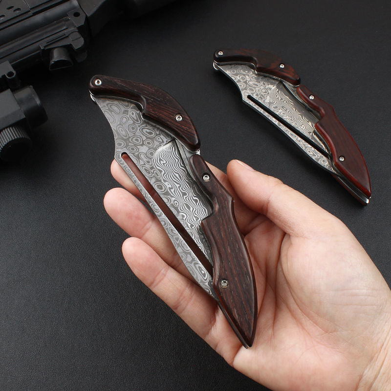 TG TitanTrail Damascus Lock Knife, Folding Pocket Knife for EDC