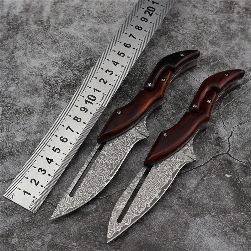 TG TitanTrail Damascus Lock Knife, Folding Pocket Knife for EDC