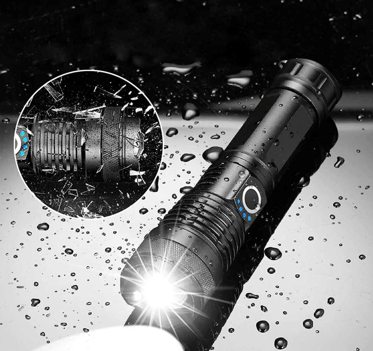 TG NightGuard Elite IP65 water-resistant tactical flashlight