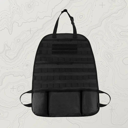 TG black tactical MOLLE car seat back organizer