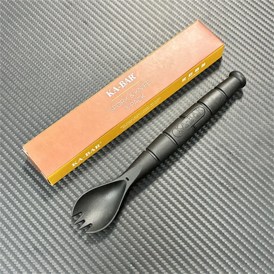 TG black mini outdoor multi-tool utensil with ABS handle