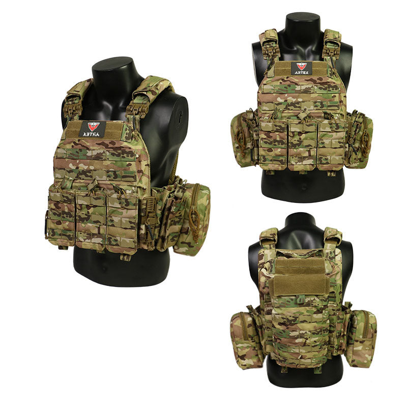 TG Rapid Rig tactical vest in army green nylon, front view