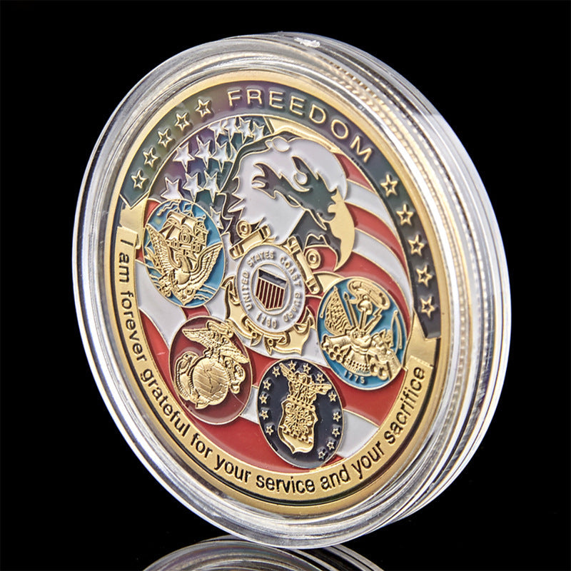 TG Liberty commemorative coin detail close-up