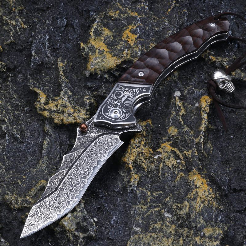TG Dragon Vein Damascus steel knife