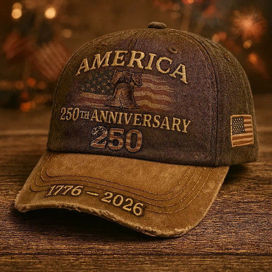 TG Freedom 250 cap with embroidered Liberty Bell and America 250th Anniversary lettering