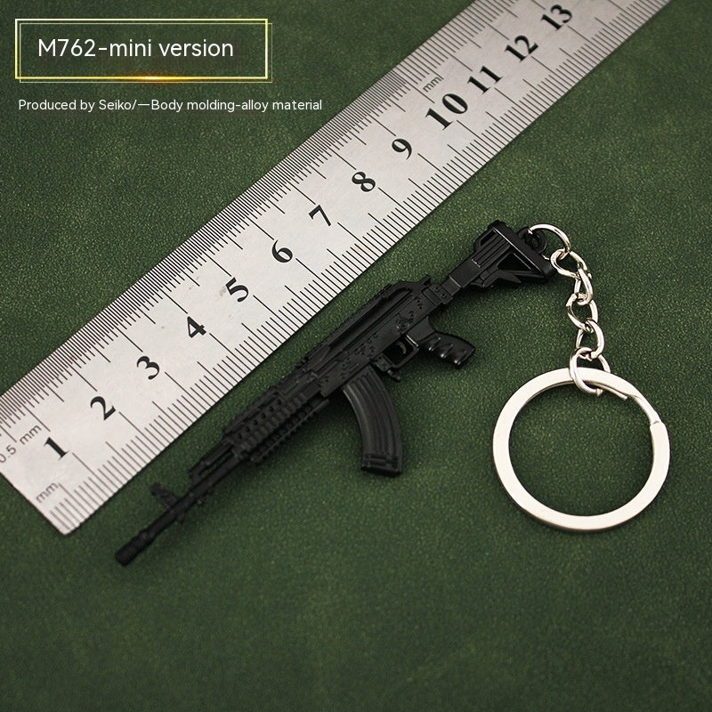 TG 3.5 inch alloy mini rifle ornament keychain
