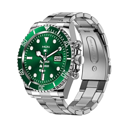 TG Commander Pro rugged smartwatch in Commander Green with stainless steel case