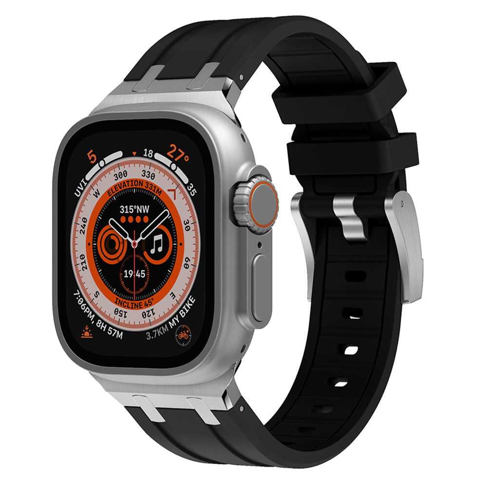 TG black silicone sport band for Apple Watch