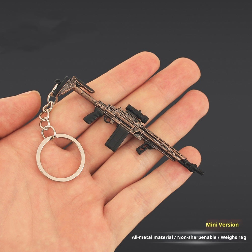 TG mini MK14 rifle keychain detail close-up