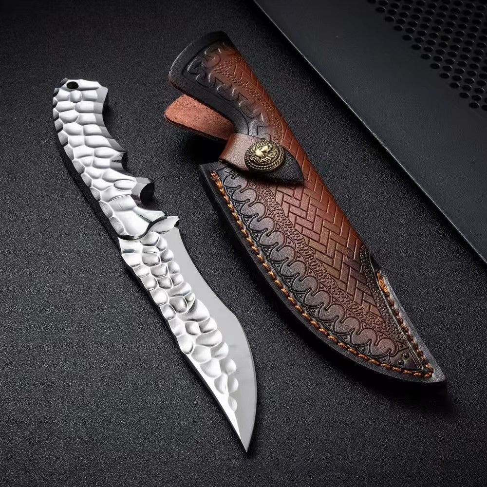 TG Wyrmspire Edge knife with leather sheath