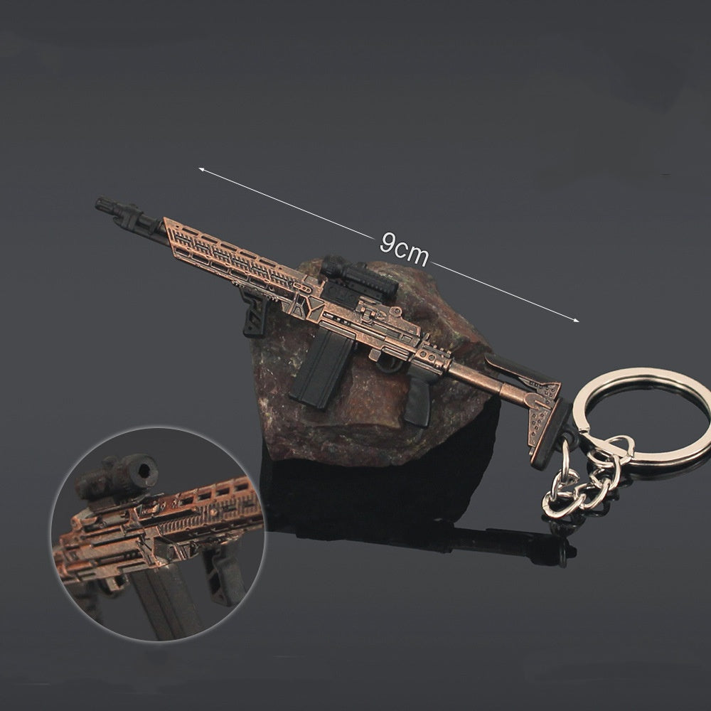 TG mini MK14 rifle model keychain, alloy pendant