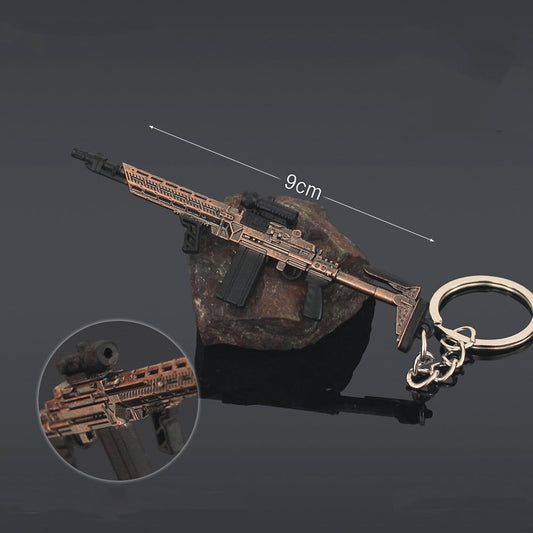 TG mini MK14 rifle model keychain, alloy pendant