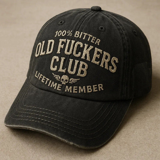 TG Old Guys Club vintage washed cotton baseball cap in black